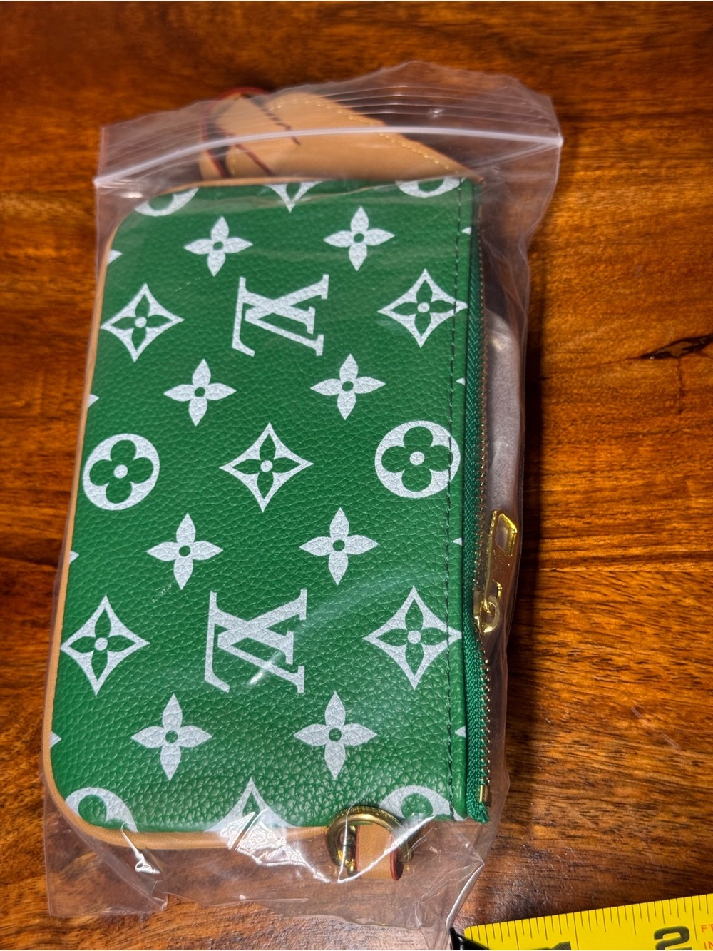 Green Satchel with Tan Trim. No Brand. - Picture 6 of 8